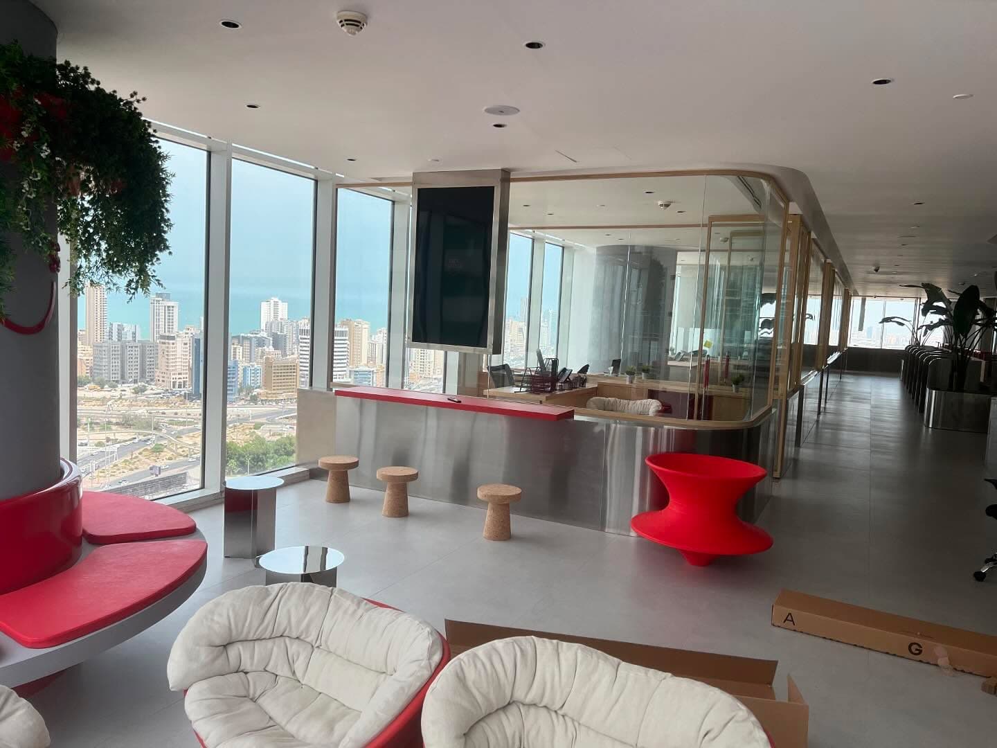 Corporate conference and meeting lounge interior