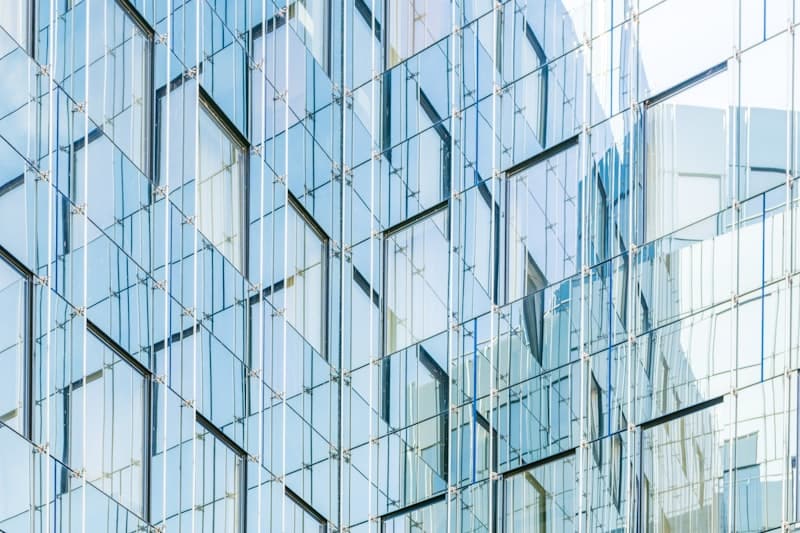 Architectural glass facade